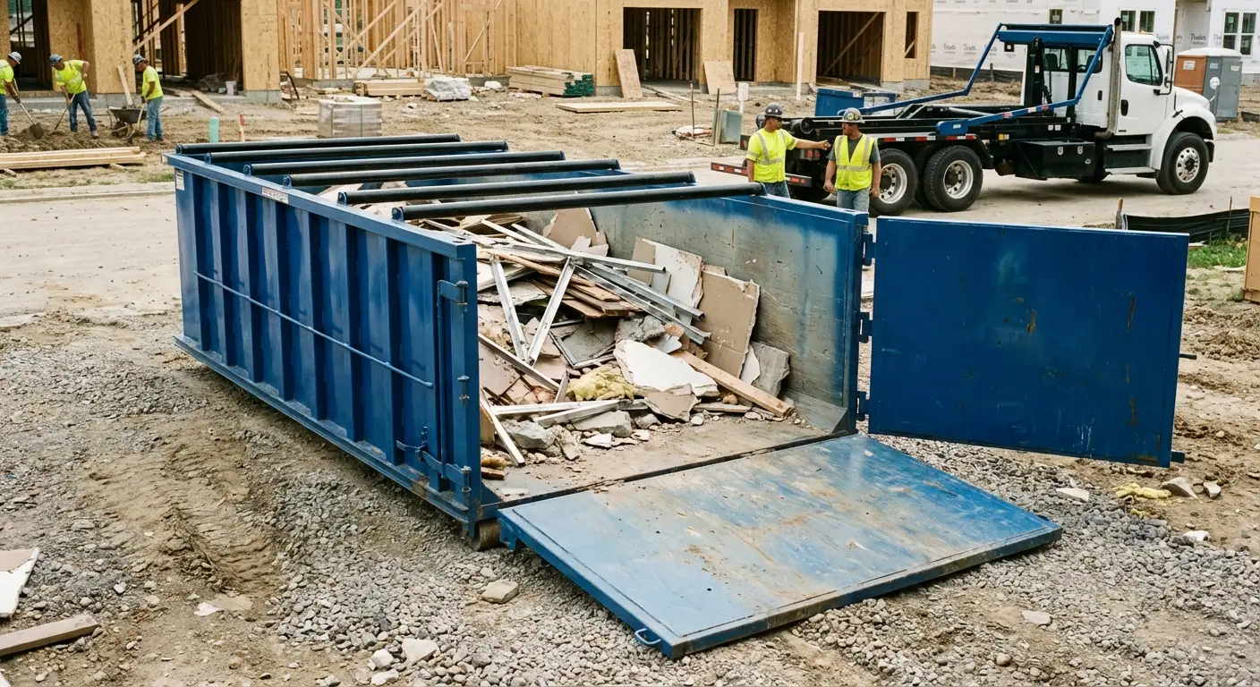 Dumpster with walk-in loading door in Kennewick, WA